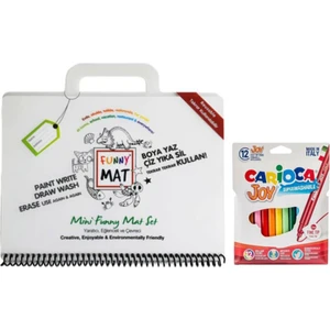 Barker Akademi Çocuk Funny Mat Mini Set - Carioca Joy Keçeli Boya 12'li