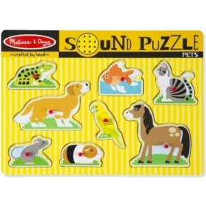 Melissa & Doug Melissa&doug Ahşap Sesli Yapboz-Evcil Hayvanları