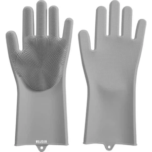 Sihirli Silikon Bulaşık Yıkama Eldiveni Gri Renk