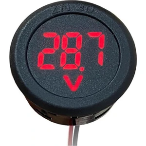 Sanec Yuvarlak Voltmetre Dc 4-100V Karavan Motosiklet Için Uygun