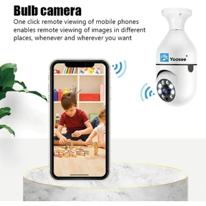 Wifi Ampul Gözetim Kamera Gece Görüş  Video Güvenlik Monitörlü Kamera