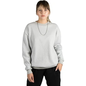 Kadın Gri Oversize Üç Iplik Şardonlu Bisiklet Yaka Sweatshirt 22K-5200177-5