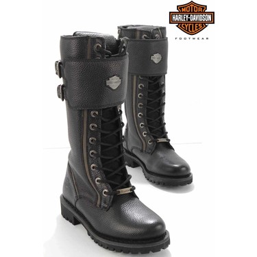 Harley Davidson Black Deri Kadın Bot & Bootie HD0777060603 Fiyatı