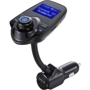 Kingboss T10 Bluetooth Araç Kiti USB Sd Kart Girişli Transmitter Aux Fm Mp3 Çalar