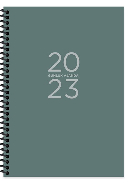 KESKİN COLOR 2023 AJANDA 17x24 GÜNLÜK SPİRALLİ YEŞİL 830502