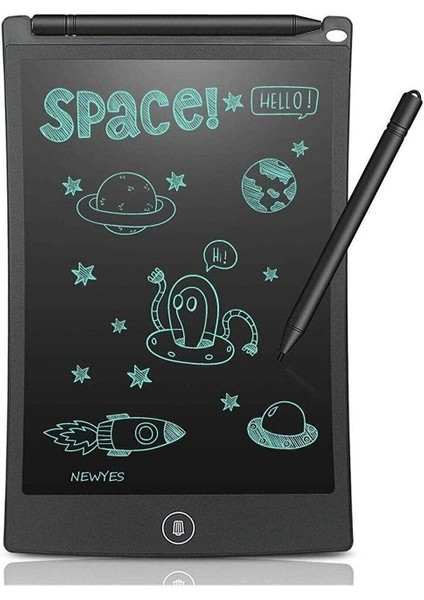 Taşınabilir LCD 8.5 Inç Dijital Kalemli Çizim Yazı Tahtası Not Yazma Eğitim Tableti