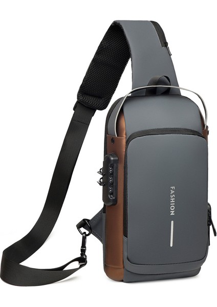 Eğlence Çok Fonksiyonlu Crossbody Çanta USB Şarj Crossbody Göğüs Çanta Şifre Kilidi Hırsızlığa Karşı Erkek Lokomobile Çanta