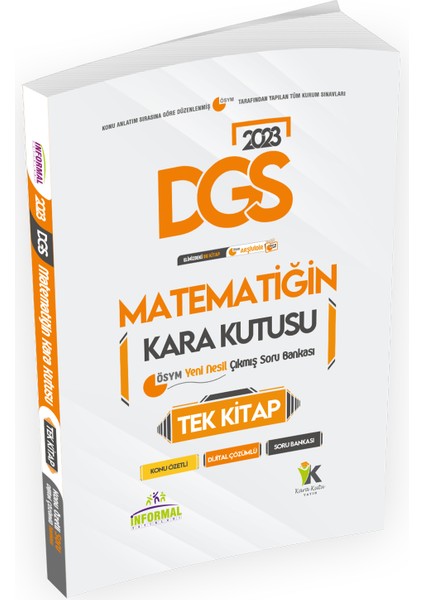 DGS Matematiğin Kara Kutusu Tek Kitap Dijital Çözümlü Konu Özetli ÖSYM Çıkmış Sor Bankası