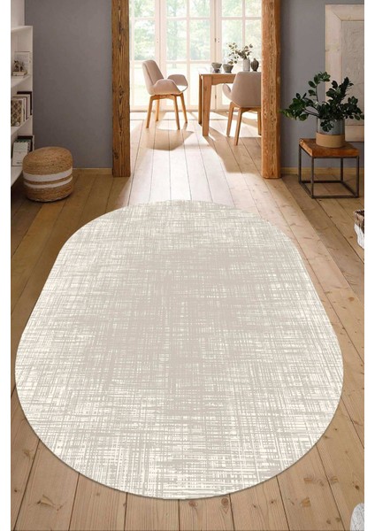 Dijital Baskılı Kaymaz Taban Yıkanabilir Oval Salon Halısı Mutfak Halısı Yolluk NDO-HS-182
