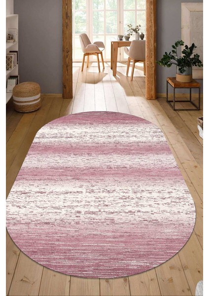 Dijital Baskılı Kaymaz Taban Yıkanabilir Oval Salon Halısı Mutfak Halısı Yolluk NDO-HY-895