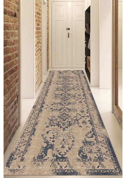 Dijital Baskılı Kaymaz Taban Yıkanabilir Modern Yolluk ve Koridor Halısı NDU-HK-108