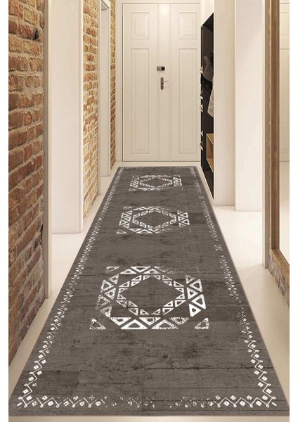 Dijital Baskılı Kaymaz Taban Yıkanabilir Modern Yolluk ve Koridor Halısı NDU-SD-1053