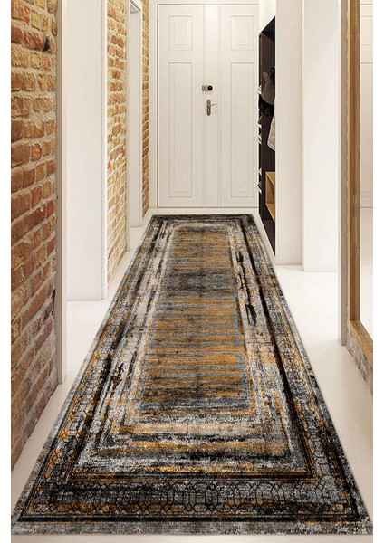 Dijital Baskılı Kaymaz Taban Yıkanabilir Modern Yolluk ve Koridor Halısı NDU-HT-967