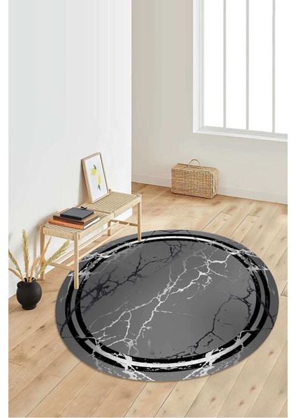 Dijital Baskılı Kaymaz Taban Yıkanabilir Yuvarlak Salon Halısı Koridor Halısı Paspas NDY-HT-1260