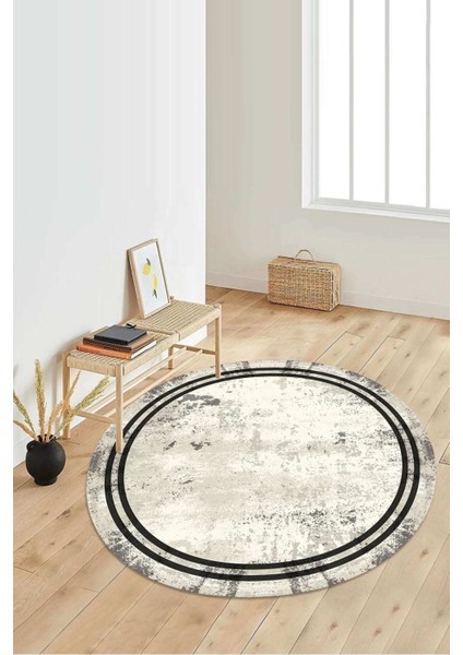 Dijital Baskılı Kaymaz Taban Yıkanabilir Yuvarlak Salon Halısı Koridor Halısı Paspas NDY-HT-1271