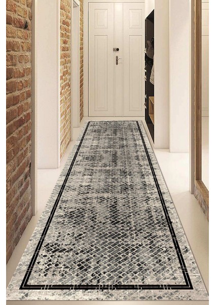 Dijital Baskılı Kaymaz Taban Yıkanabilir Modern Yolluk ve Koridor Halısı NDU-SD-1094