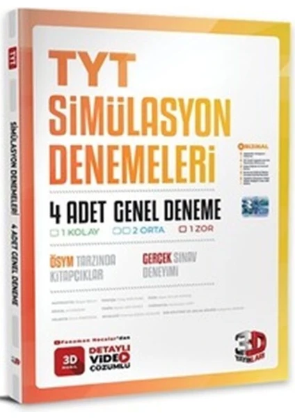 3D Yayınları TYT 4 Lü Simülasyon Genel Deneme