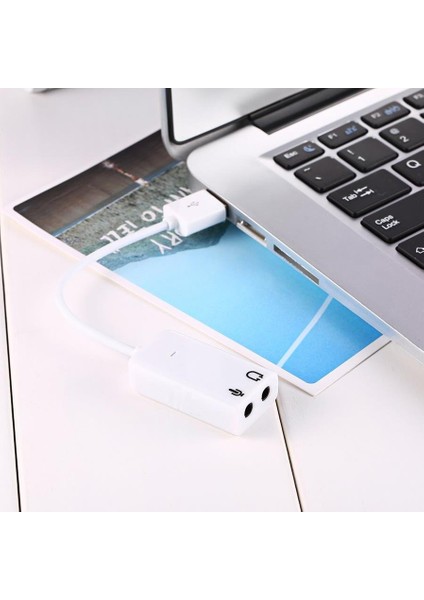 Harici Kablolu 7.1 USB Ses Kartı 3.5mm Mikrofon Çevirici Dönüştürücü Adaptör