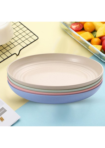 4 Parça Buğday Saman Sofra Takımları Meyve Yeniden Kullanılabilir Hafif Yeşil 23CM indirimleri