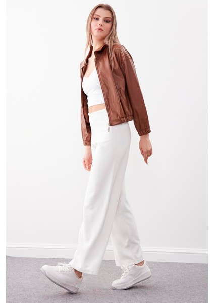 Geniş Paça Örme Pantolon modelleri