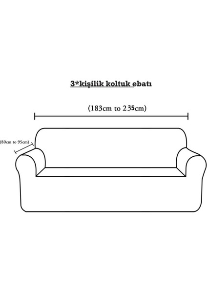 Bal Peteği Kumaş Koltuk, Kanepe, Çekyat Örtüsü 3 Kişilik Koltuk Örtüsü Lastikli ,esnek