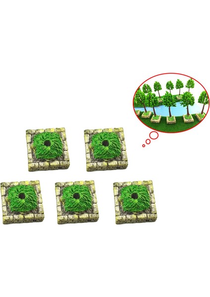 5 Adet Reçine Minyatür Ağacı Sunak Baz Dollhouse Açık Bahçe Aksesuarları (Yurt Dışından) fırsatları