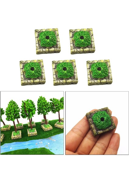 5 Adet Reçine Minyatür Ağacı Sunak Baz Dollhouse Açık Bahçe Aksesuarları (Yurt Dışından) indirimleri