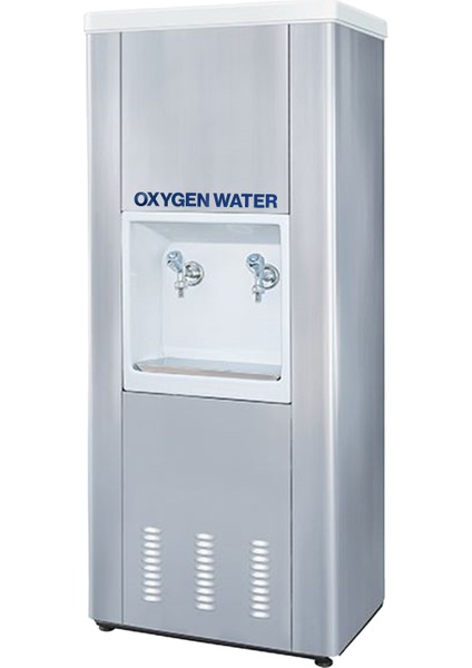 OXYGEN WATER Sanayi Tipi Soğutmalı Arıtmalı Paslanmaz Çelik Su Sebili 80L