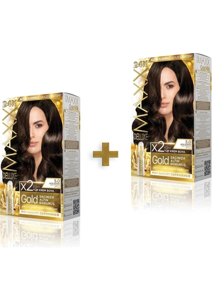 Maxx Deluxe Golden Beauty  5.0  Açık Kahve Set Boya