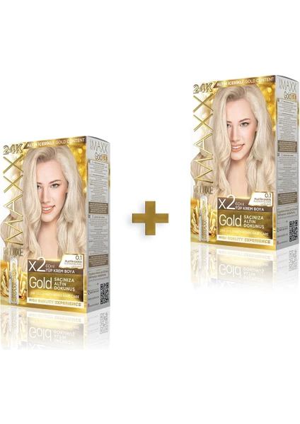 Maxx Deluxe Golden Beauty  0.1  Platin Sarısı Set Boya