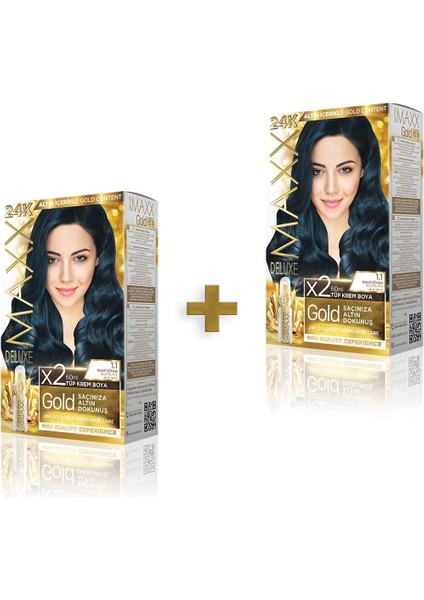 Maxx Deluxe Golden Beauty  1.1  Mavi Siyah Set Boya