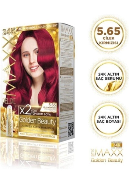 Golden Beauty 5.65 Çilek Kırmızısı Set Boya