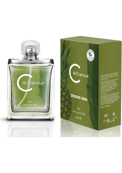 Cle D'amour Powdering Fruits + Strong Man - 2 Li Kadın Erkek Parfüm Seti 50 ml - Vegan