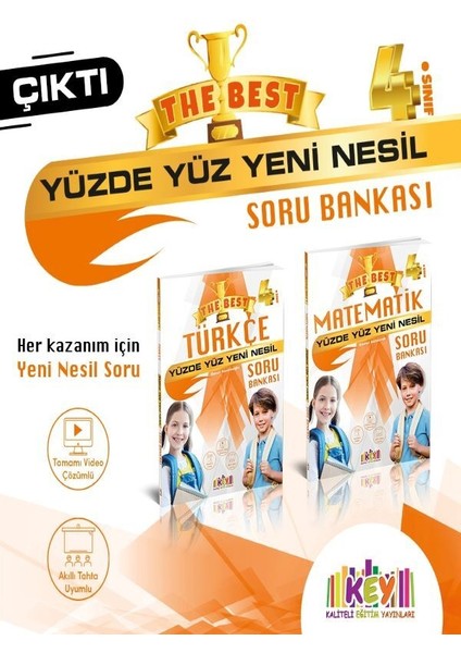 4. Sınıf The Best Türkçe+Matematik Yüzde Yüz Yeni Nesil Soru Bankası