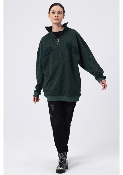 Süs Cepli Oversize Sweatshirt B22-398A