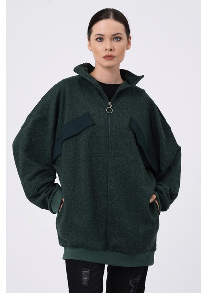 Süs Cepli Oversize Sweatshirt B22-398A