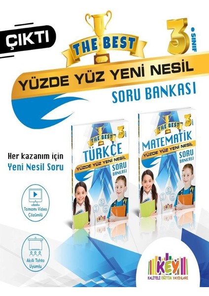 3. Sınıf The Best Matematik & Türkçe Yüzde Yüz Yeni Nesil Soru Bankası