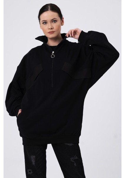 Alexander Gardi Süs Cepli Oversize Sweatshirt B22-398A