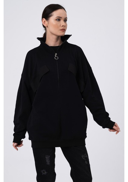 Alexander Gardi Süs Cepli Oversize Sweatshirt B22-398A