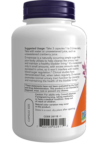 D-Mannose 500 mg 120 VEG Capsules modelleri