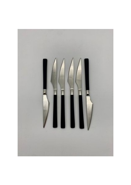 Wessenburg Siyah Çelik 6 Adet Tatlı ( Pasta) Bıçak