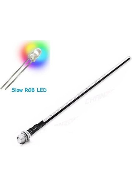 12V LED Slow Rgb Animasyonlu Şase Tip Mercekli Kablolu 1 Adet- 20 cm