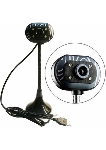 S-502 Webcam Hd 1080P Mikrofonlu /sd Webcam  Kamera Manuel Odaklama Bilgisayar Kamerası