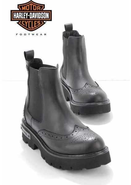 Black Deri Kadın Bot & Bootie HD0777057203