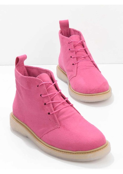 Fuşya Süet Kadın Bot & Bootie K02666300902