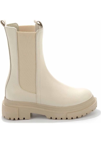 Bej Deri Kadın Bot & Bootie K02724300103 fiyatları