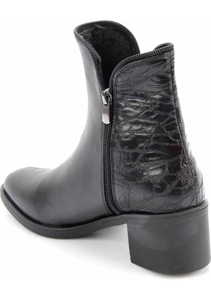 Siyah Siyah Kroko Kadın Bot & Bootie K02260020509 modelleri