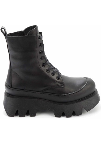 Siyah Deri Kadın Bot & Bootie K02283586203 fiyatları