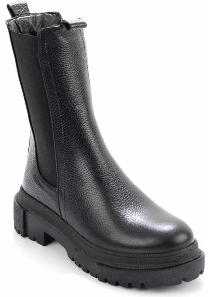 Siyah Deri Kadın Bot & Bootie K02724300103 fiyatları