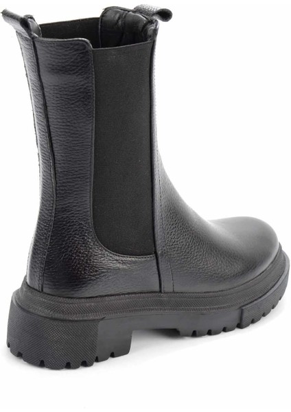 Siyah Deri Kadın Bot & Bootie K02724300103 modelleri